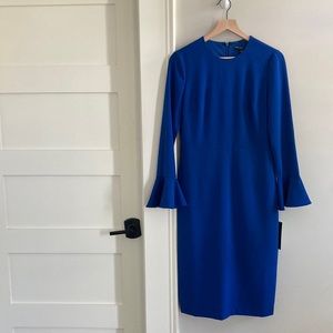 Maggie London Blue Longsleeve Cocktail Dress